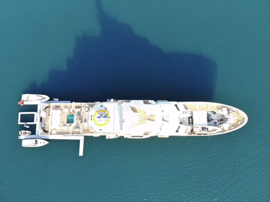 Yacht Inflatable Super Dock Aerial View