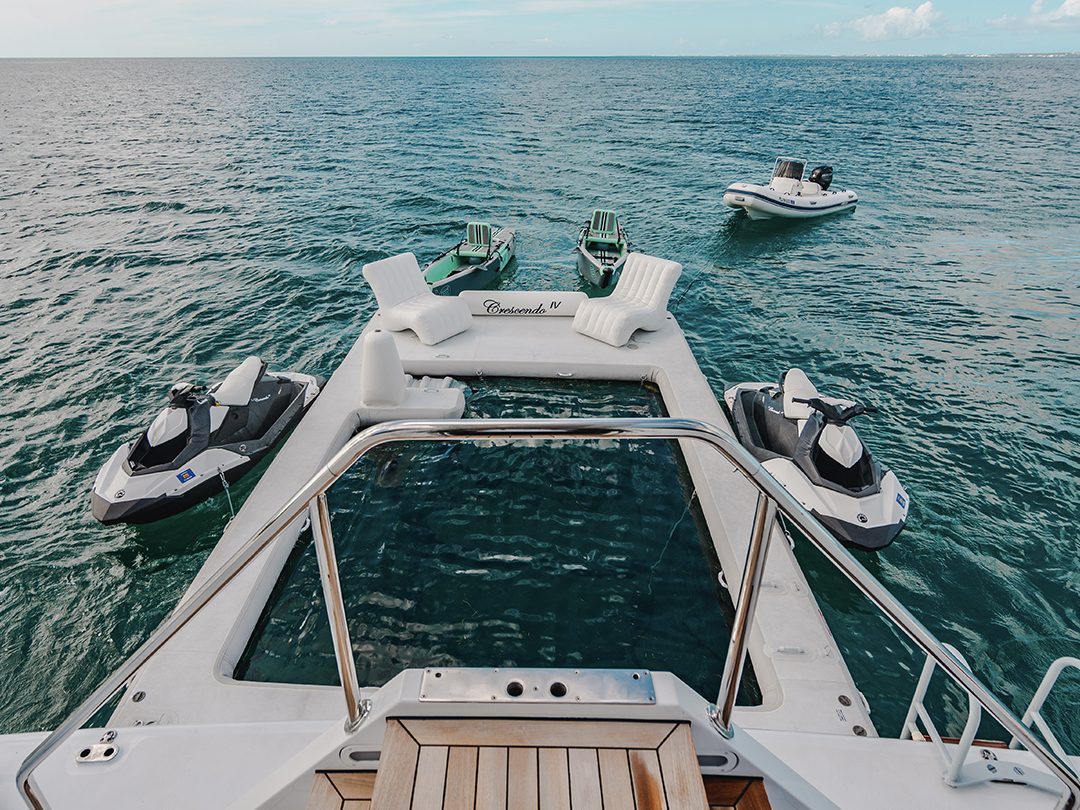 FunSize Beach Club Sea Pool and Superyacht Wave Chair on Motor Yacht Crescendo IV