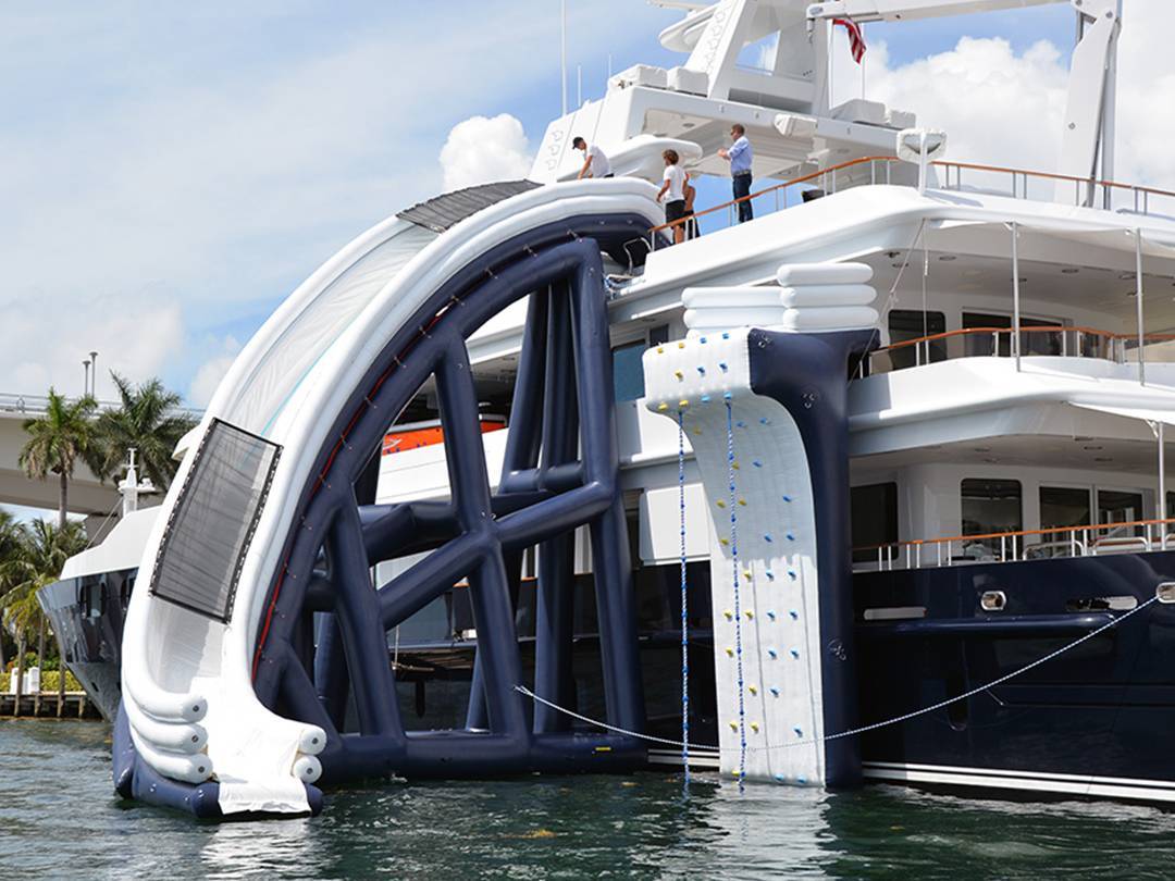 Over The Rail Climbing Wall on Motor Yacht Helios