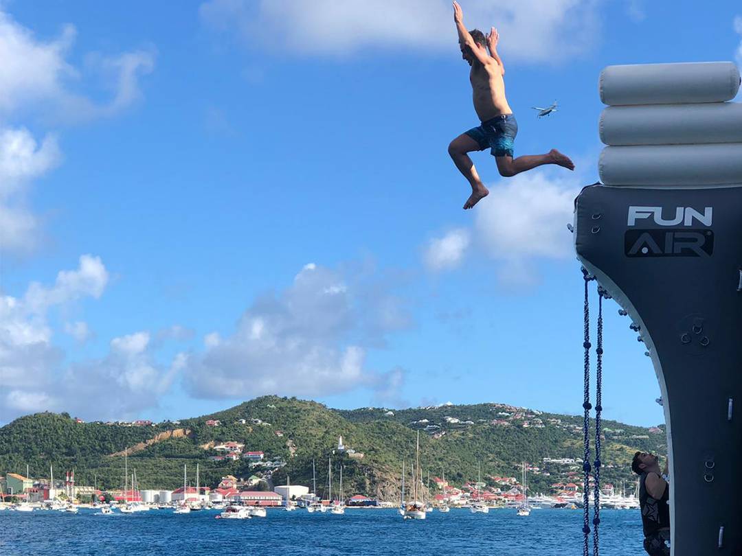 Over The Rail Climbing Wall on superyacht Gene Machine