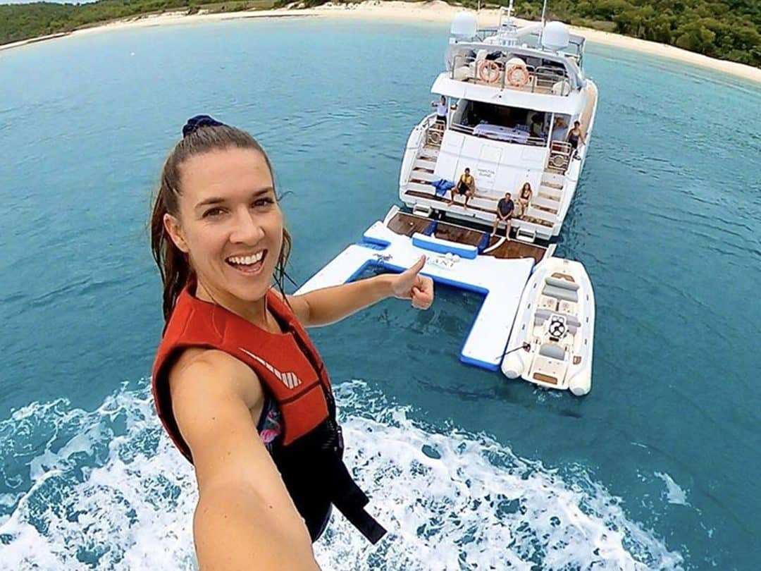 Custom Jet Ski Dock Jessica lee hansen on superyacht Alani