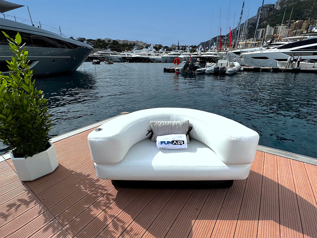 FunAir Club Chair on the dock at MYS 2022