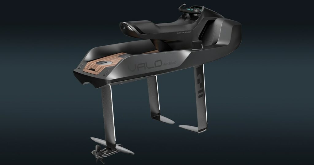 Valo Hyperfoil superyacht toy for use by guests during a vacation on a charter yacht