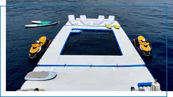 FunAir FunFlex set up on a charter superyacht