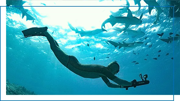 Freediving with a SCUBAJET portable