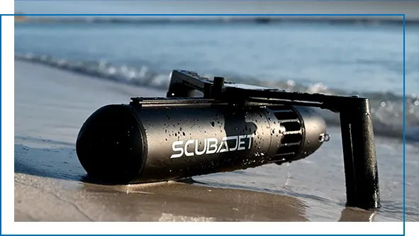 SCUBAJET Portable Series on the beach