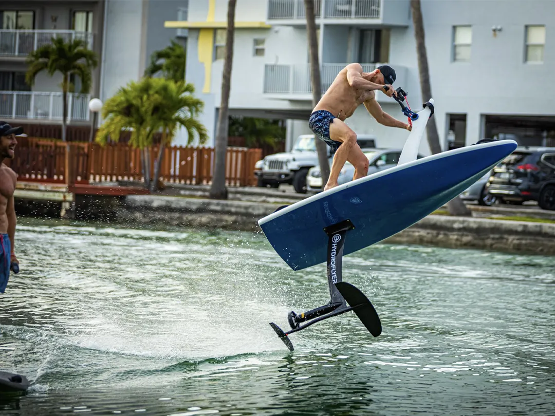 jumping stunts on the Hydroflyer