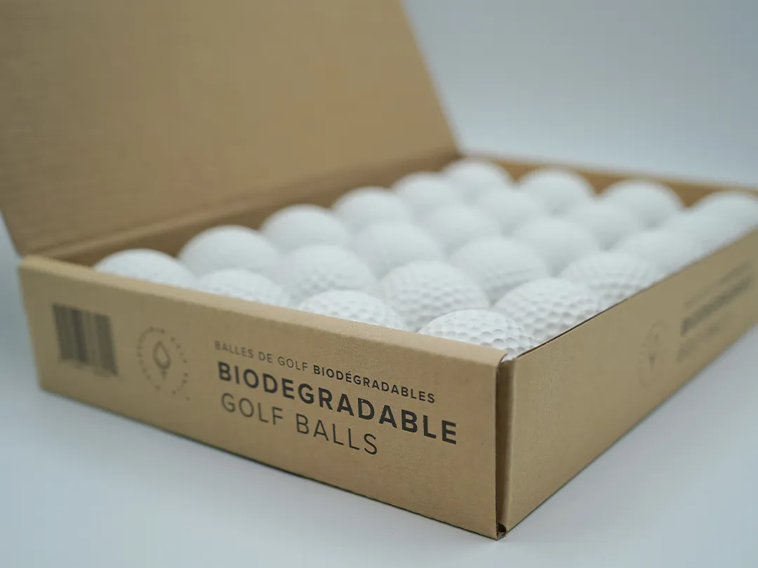 Open-box-of-Biodegradable-Golf-Balls