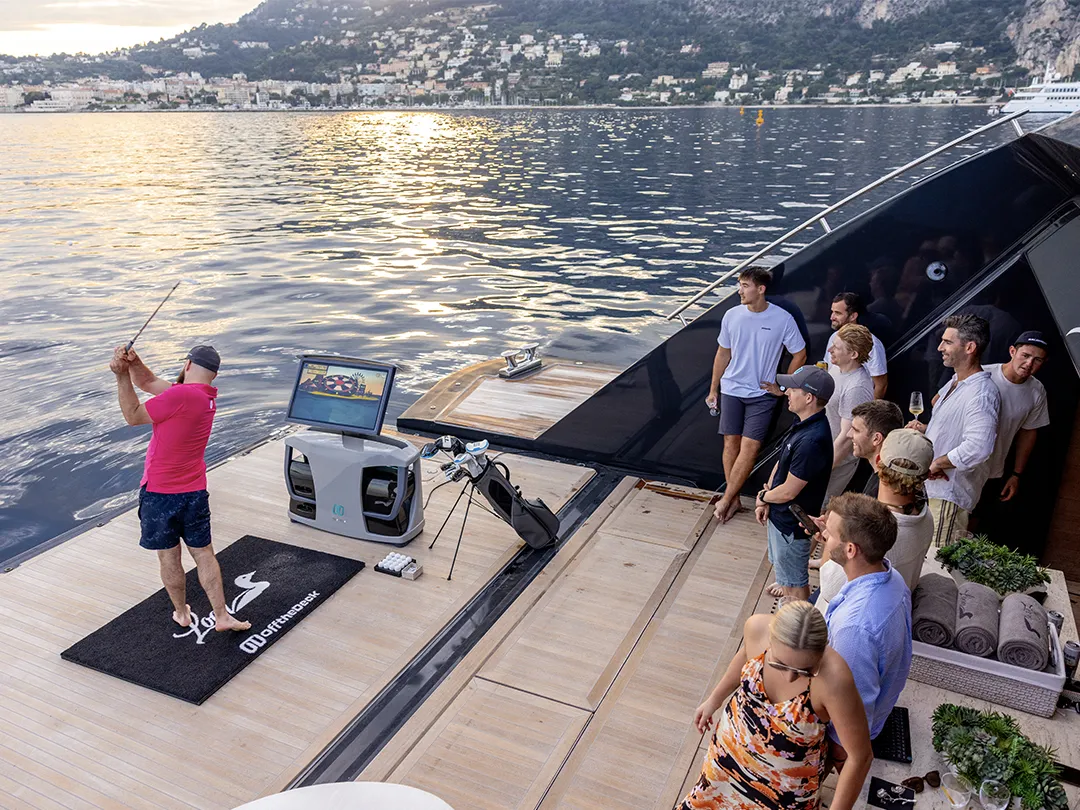 Playing the different game mode in a competition on a charter superyacht