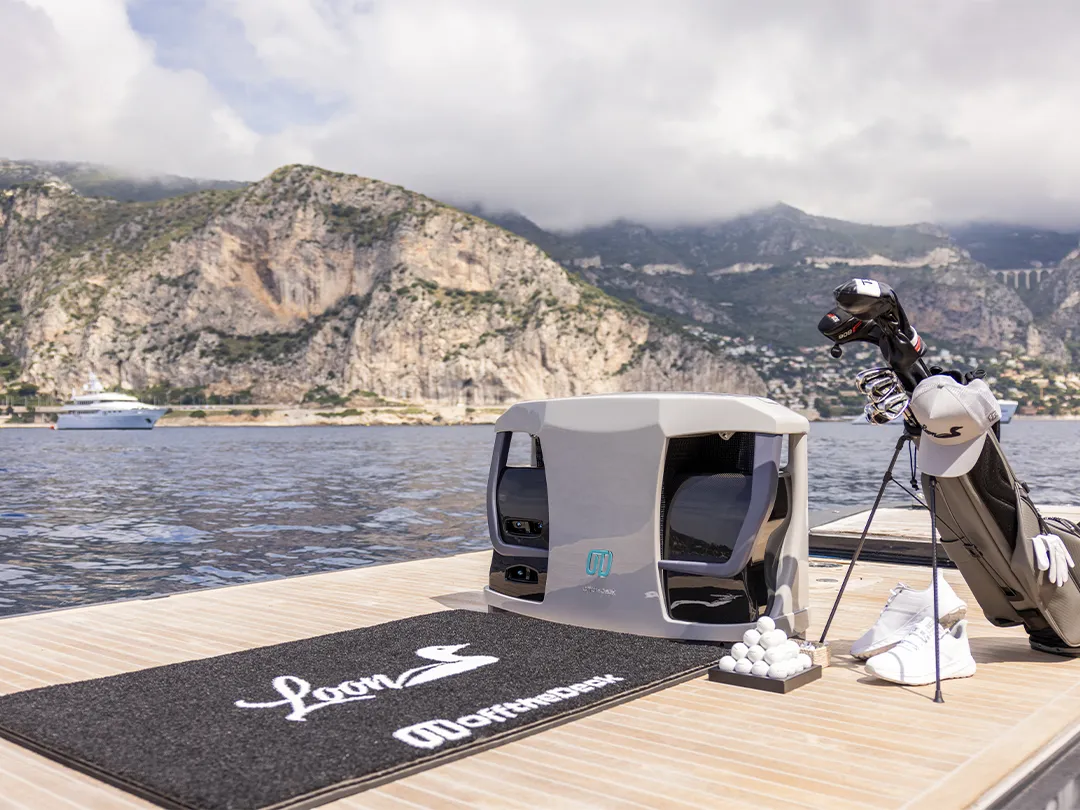 SeaDriveCX set up on the deck on charter superyacht Loon
