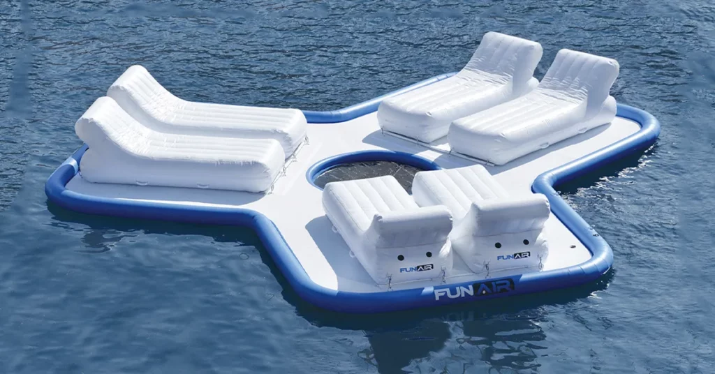 FunAir Floating Island for yacht charter guests to relax