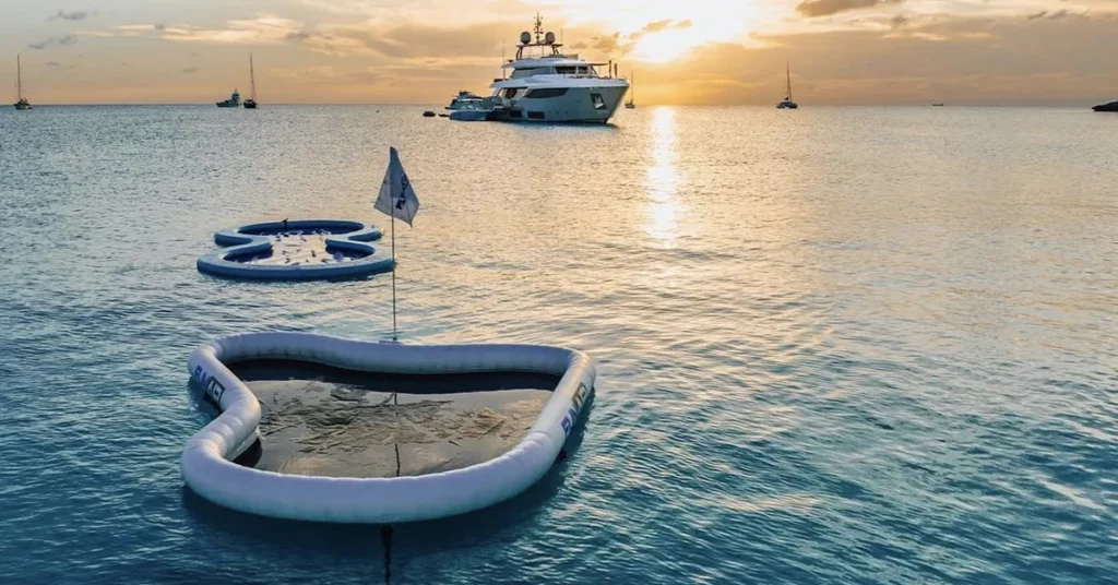 FunAir Yacht Golf on a smaller charter yacht