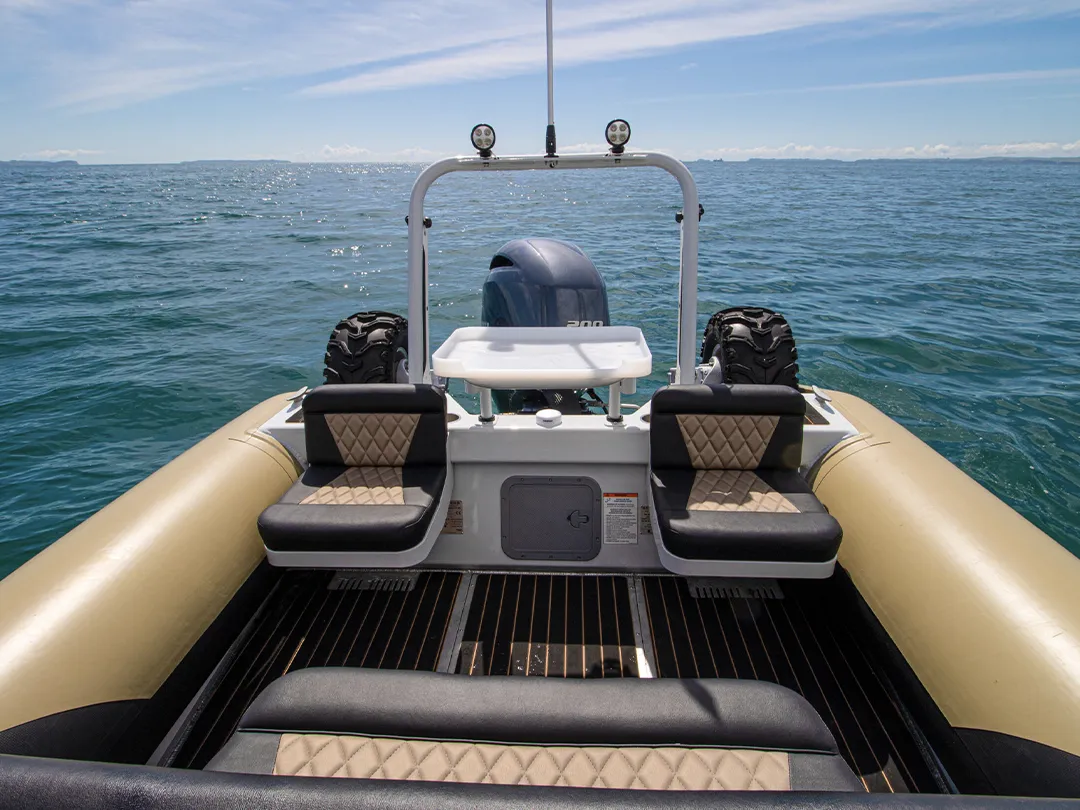 Guest seating in a Sealegs yacht tender