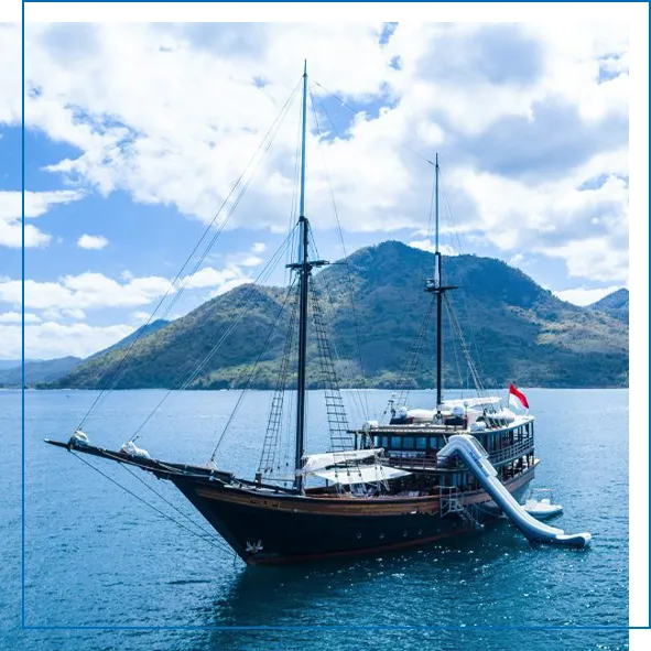 The FunAir Yacht Slide on charter superyacht Dunia Baru