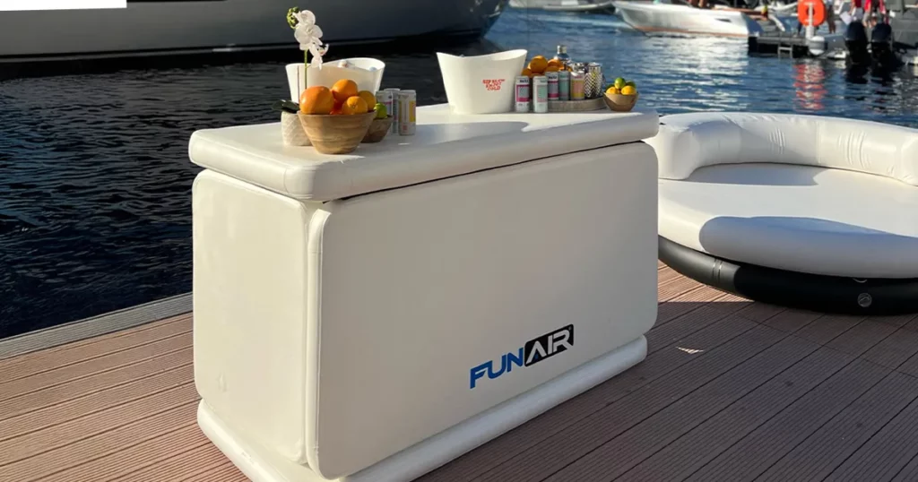 The FunAir Inflatable Bar for superyachts at Monaco Grand Prix