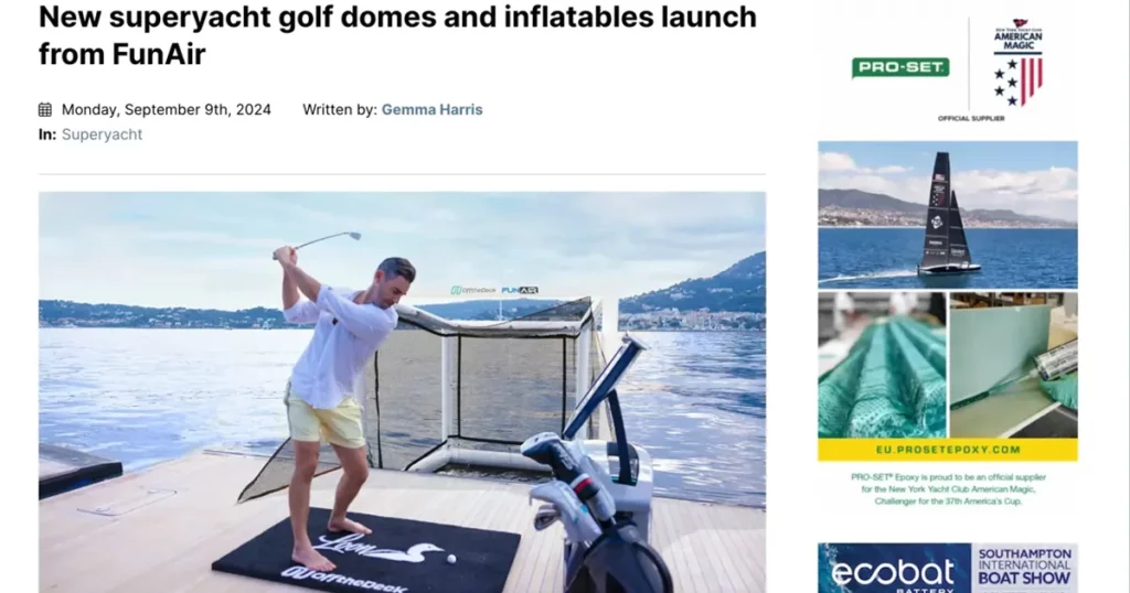 Marine Industry News FunAir Expands Their Luxury Inflatable Line with New Product Launch
