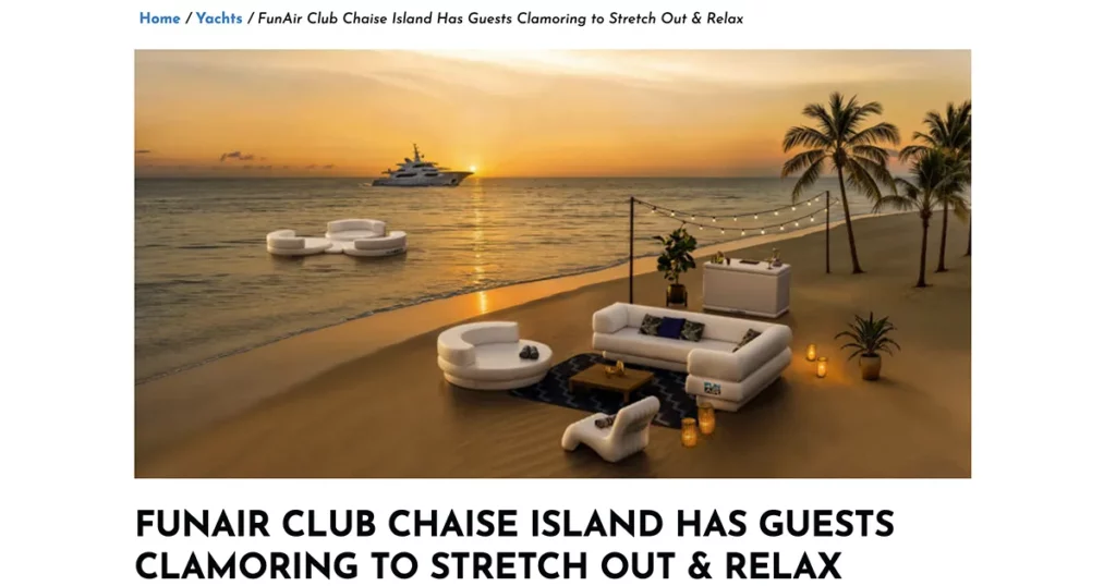 Megayacht News FunAir Club Chaise Island at Monaco Yacht Show 2025