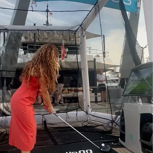 FunAir-at-PBIBS-2025-yacht-crew-trying-FunAir-Yacht-Golf-and-Golf-Net.webp