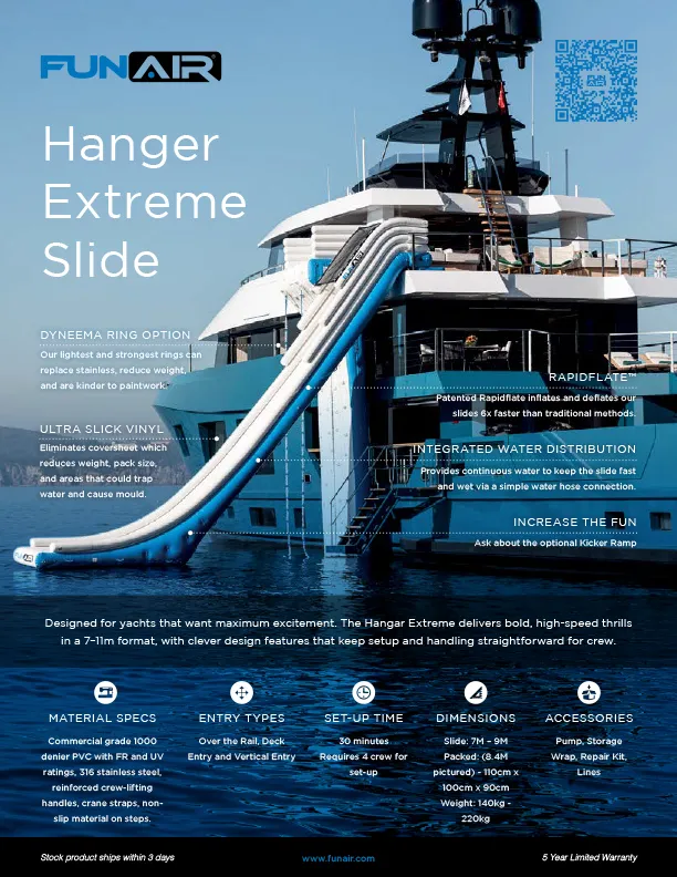FunAir Hanger Extreme Slide Spec Sheet