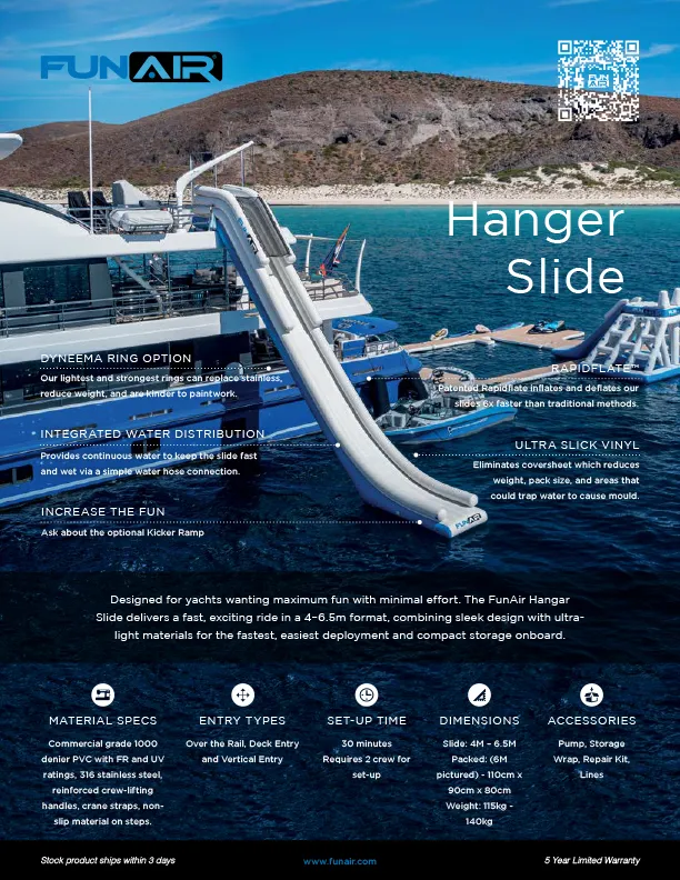 FunAir Hanger Slide Spec Sheet