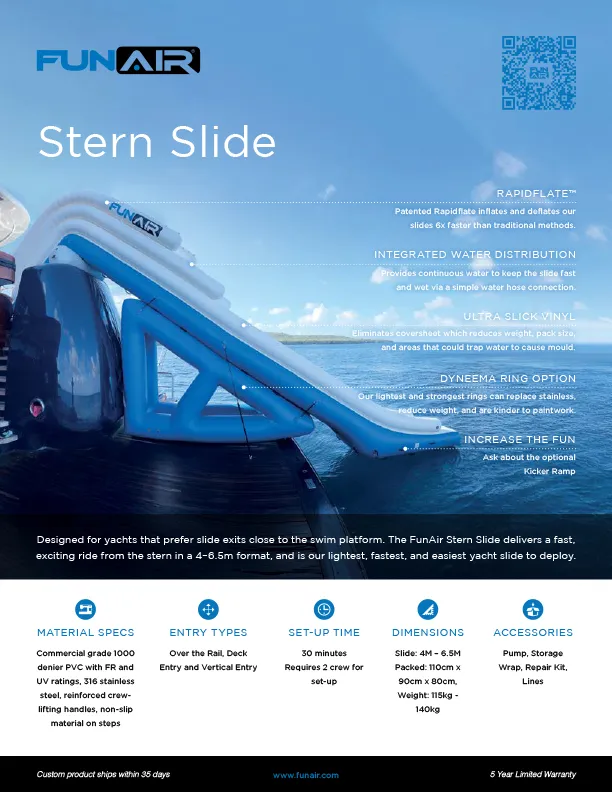 FunAir Stern Slide Spec Sheet