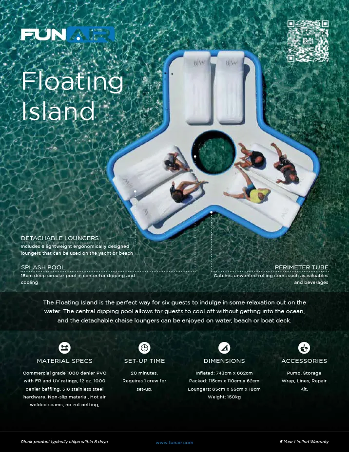 FunAir Floating Island Spec Sheet