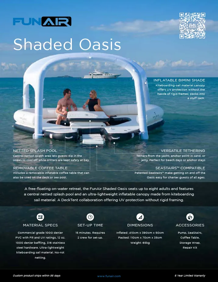 FunAir Shaded Oasis Spec Sheet