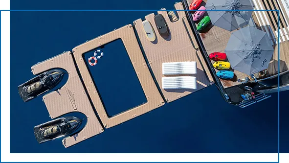 FunAir stacking Sea Pool on a luxury charter superyacht