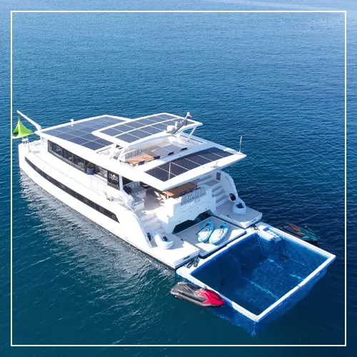 Netted sea pool giving critter protection