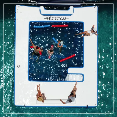 Safe Swimming in a netted sea pool