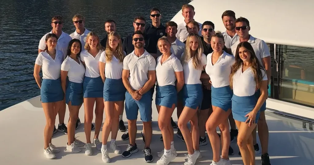The crew of superyacht @superyachttitania