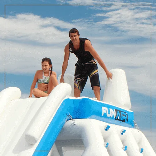Charter-guests-on-the-non-slip-surface-of-a-floating-playground